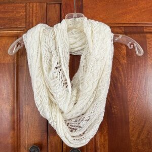 4/$20 ANY SCARF  Cream Knit Infinity Scarf